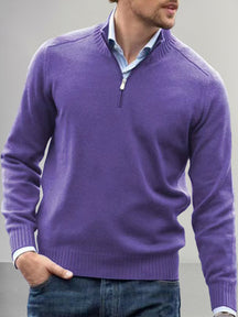 Casual Quarter Zip Pullover Sweater