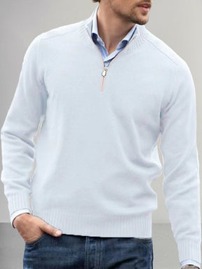 Casual Quarter Zip Pullover Sweater