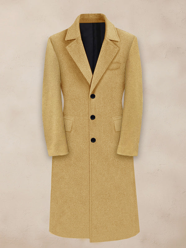 Classic Lapel Lined Tweed Coat
