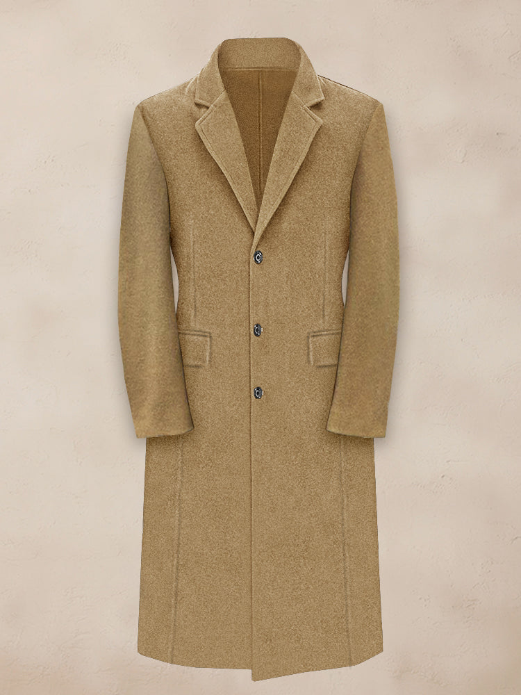 Classic Single Breasted Tweed Coat