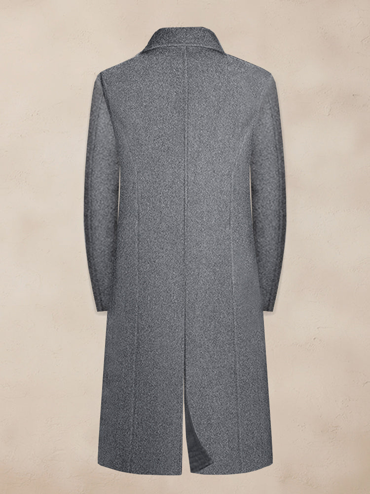 Casual Simple Lapel Tweed Coat