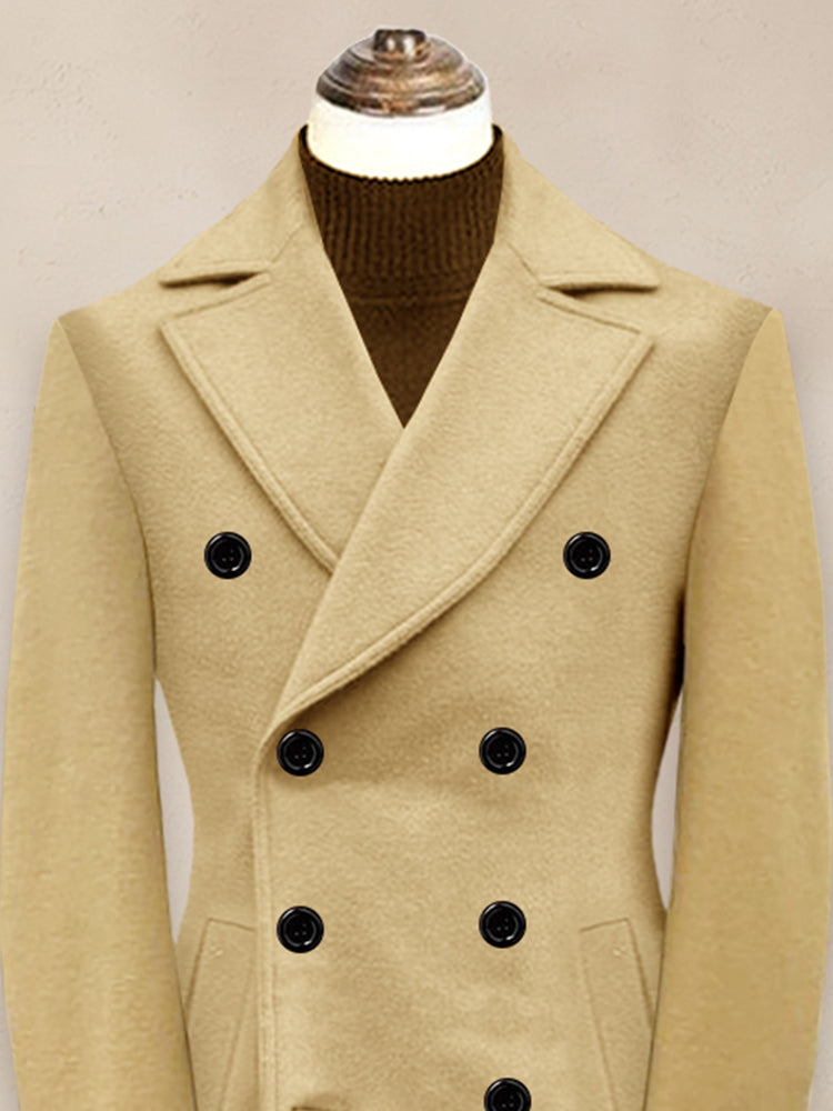 Stylish Mid-Length Tweed Coat