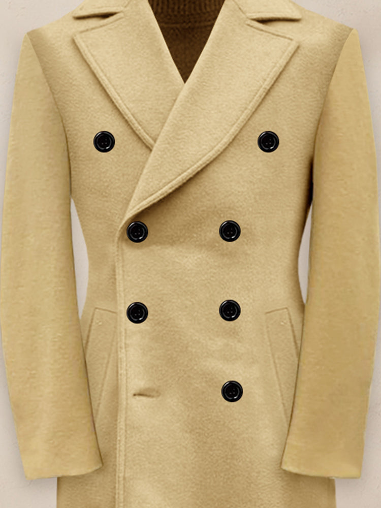 Stylish Mid-Length Tweed Coat