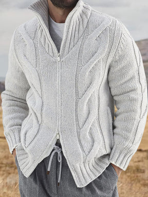 Casual Turtleneck Zip-Up Sweater
