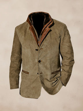 Vintage Suede Suit Jacket