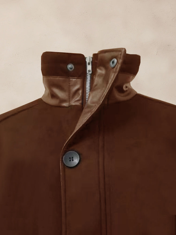 Vintage Mid-Length Suede Coat