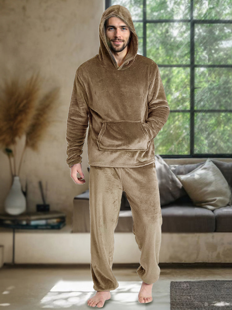Cozy Thermal Fleece Hooded Set