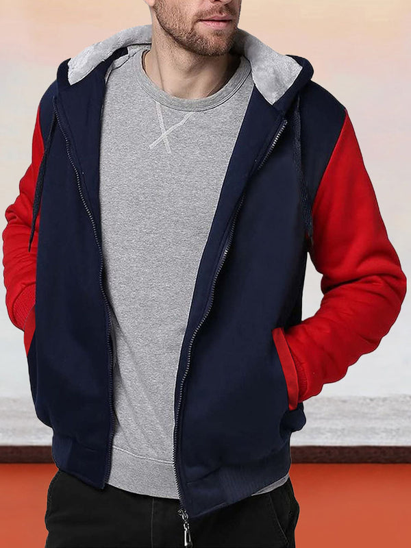 Thermal Color Blocking Hooded Jacket
