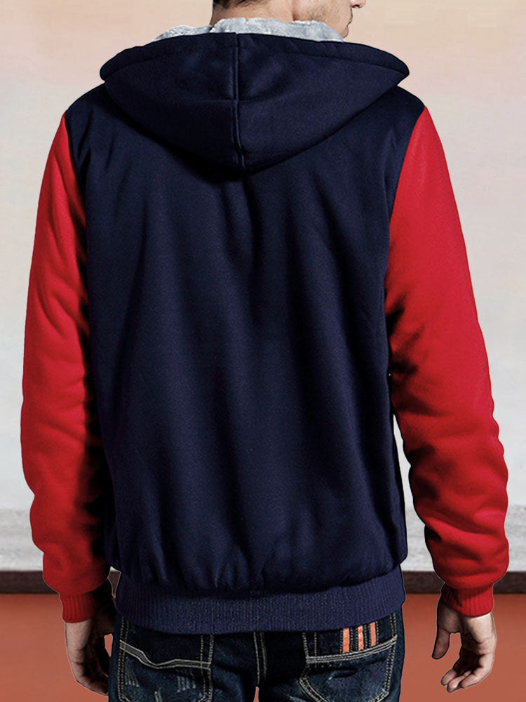 Thermal Color Blocking Hooded Jacket