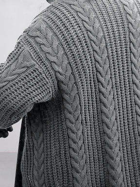 Chunky Cable Knit Longline Cardigan