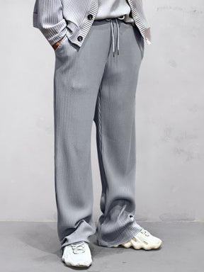 Casual Stretchy Pit-striped Pants
