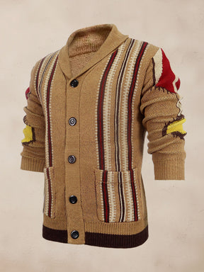 Vintage Jacquard Sweater Coat