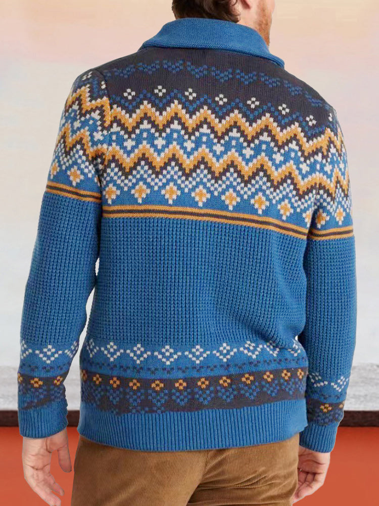 Casual Knit Jacquard Sweater