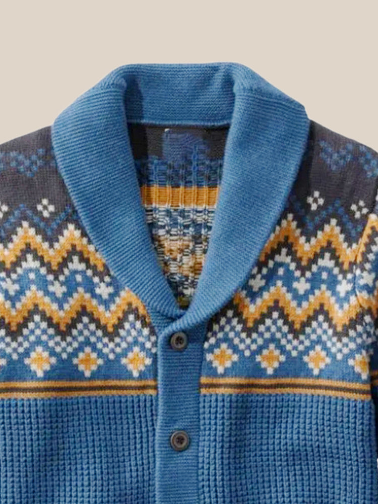 Casual Knit Jacquard Sweater