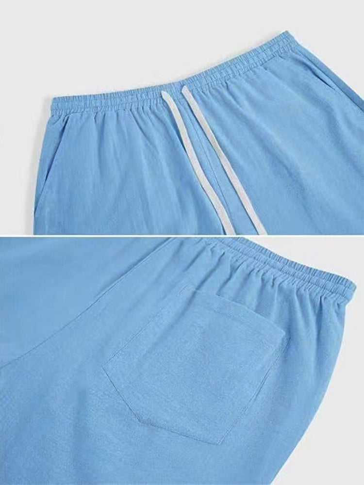 Athleisure 100% Cotton Shirt Shorts Set