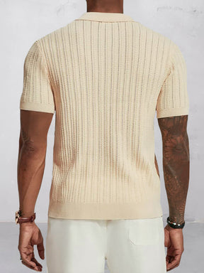 Stylish Breathable Hollow Knit Shirt