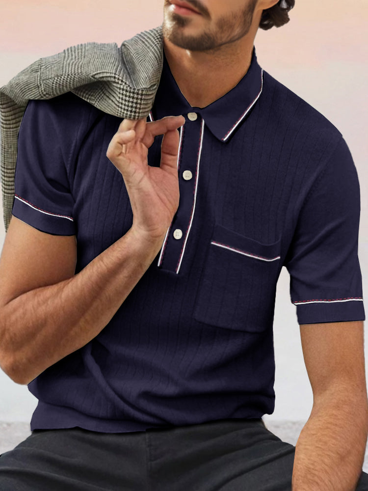 Soft Breathable Knit Polo Shirt