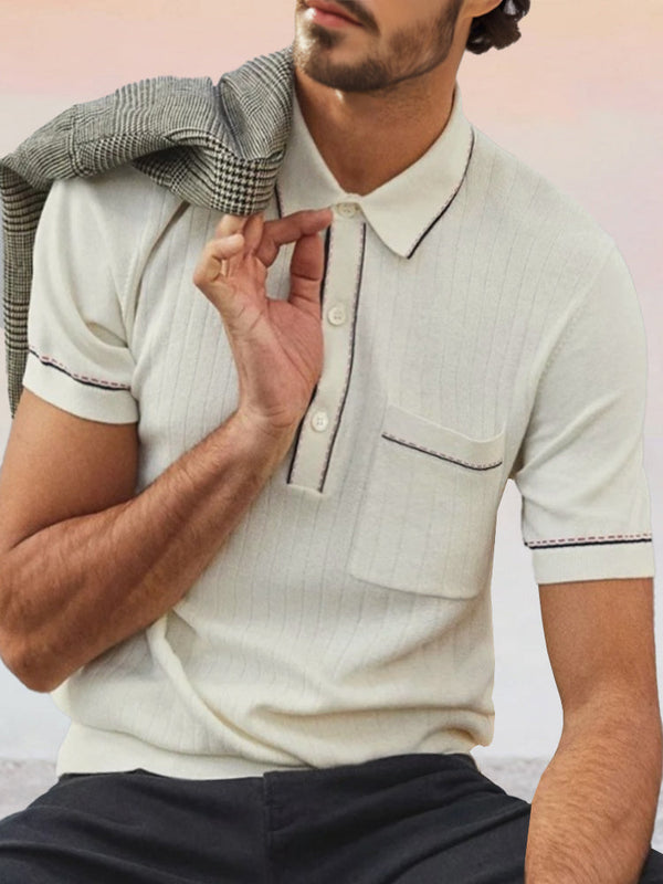 Soft Breathable Knit Polo Shirt