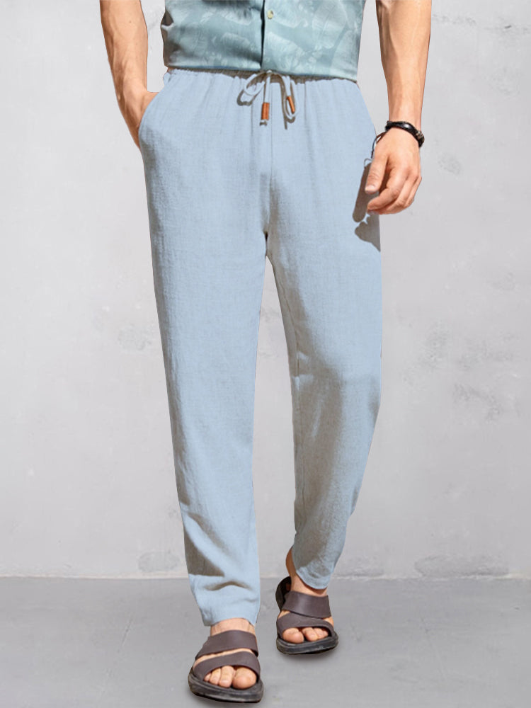 Casual Cotton Linen Straight Pants