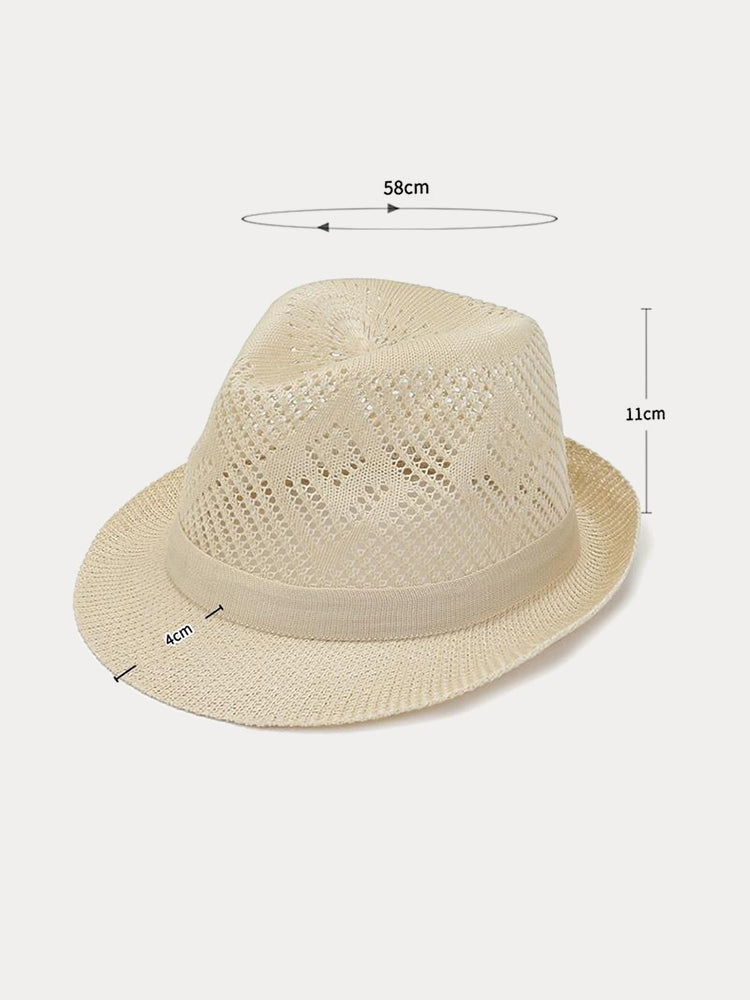 Foldable Breathable Mesh Fedora Hat