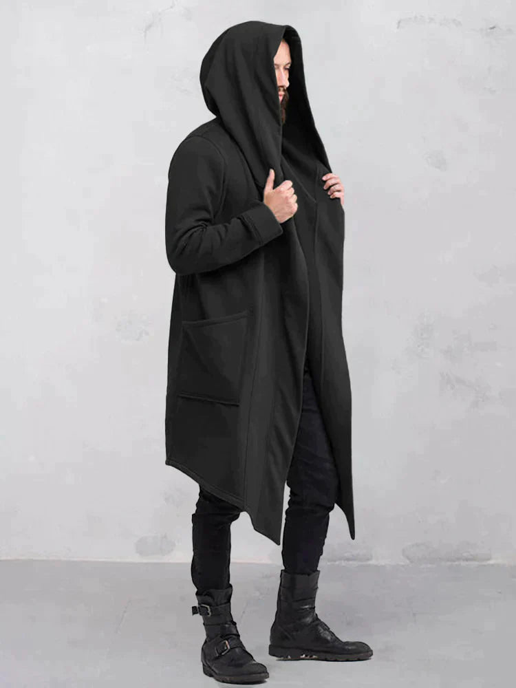 cardigan hooded cape coat coofandystore Black S 
