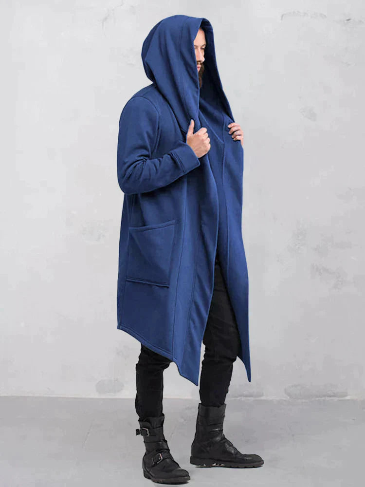 cardigan hooded cape coat coofandystore Blue S 