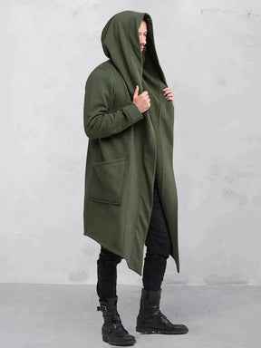 cardigan hooded cape coat coofandystore Green S 