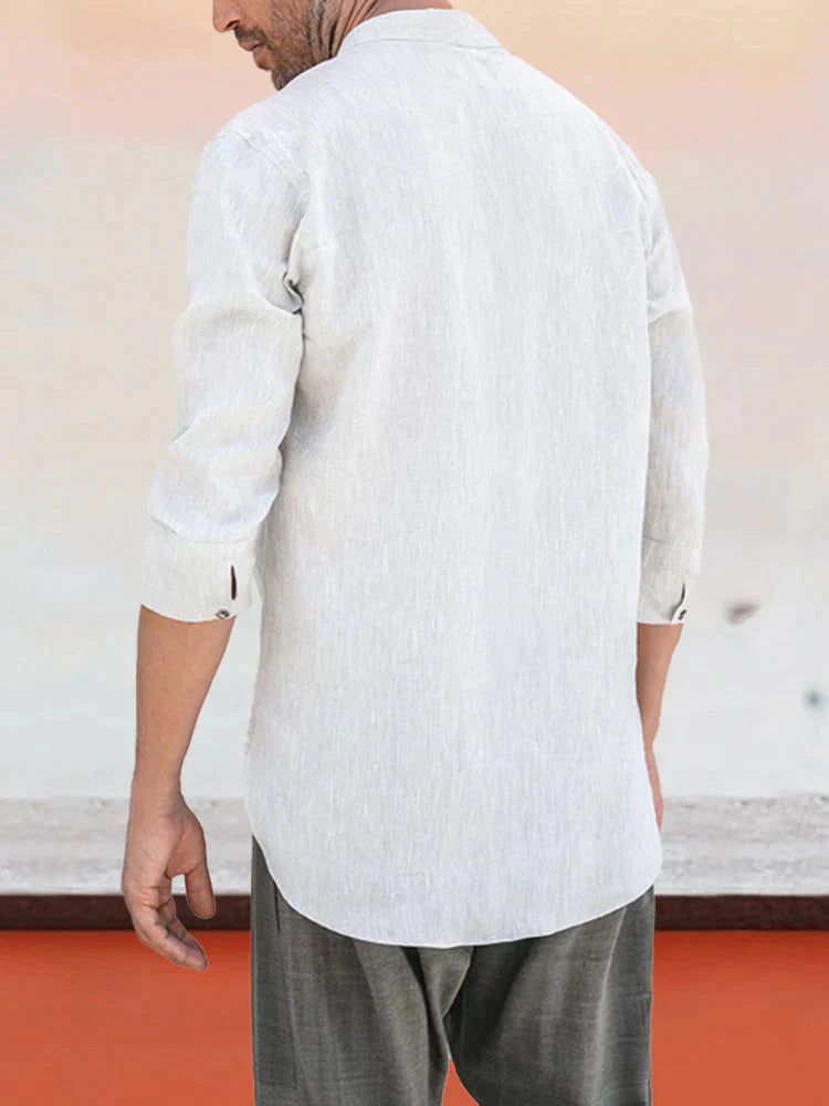 Linen Style Holiday Leisure Long Sleeves Shirt coofandystore 