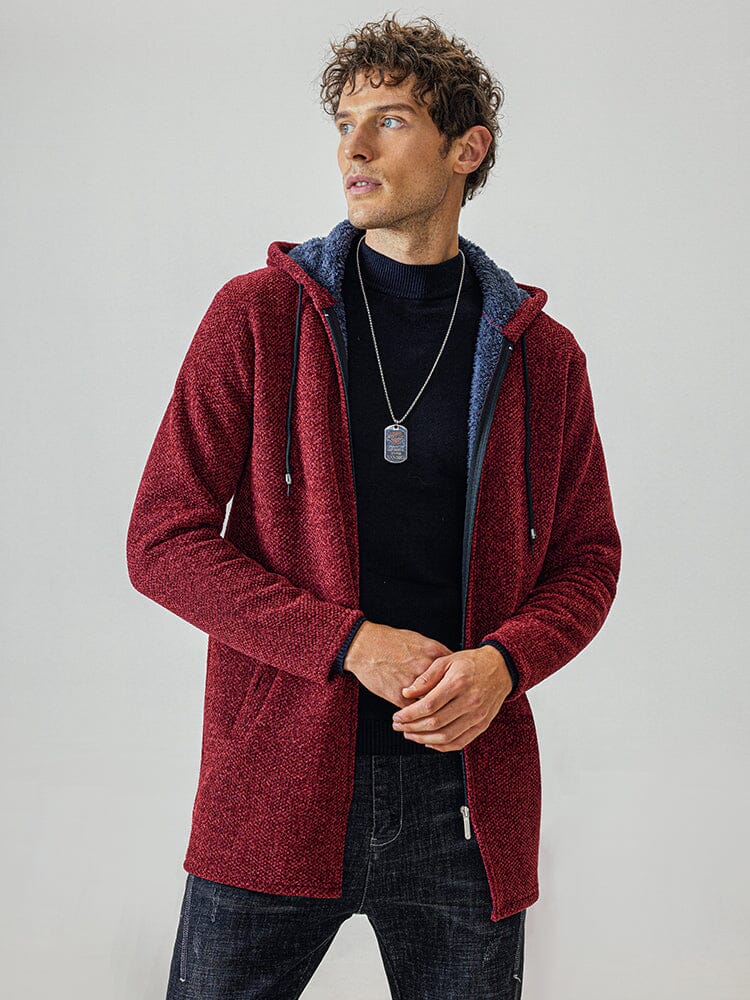 Flannelette Windproof Warm Knitted Coat Coat coofandystore 