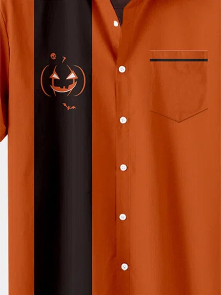 Coofandy Halloween Pattern Short Sleeves Shirt 11 coofandystore 