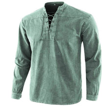 Coofandy V Neck Long Sleeves Shirt coofandy Green S 