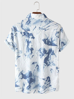 ethnic floral short-sleeved shirt coofandystore 