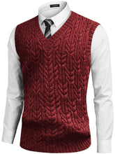 Coofandy V-neck undershirt business warm vest Sweaters coofandystore Red S 