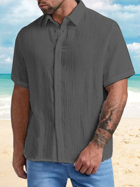 wrinkled slim fit shirt top coofandystore Grey M 