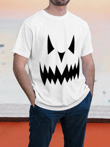 Halloween Pattern T-Shirt 1 coofandystore White S 