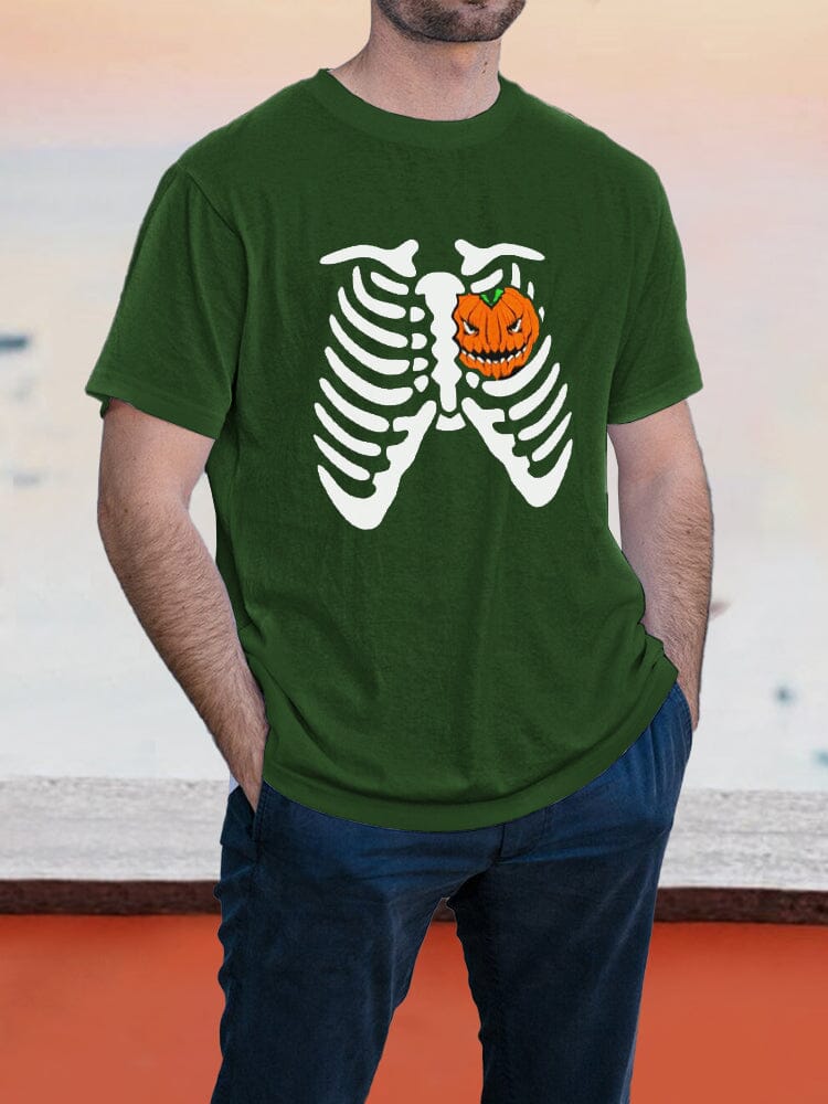 Halloween Pattern T-Shirt 6 coofandystore Green S 