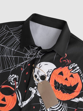 Coofandy Halloween Pattern Short Sleeves Shirt 4 coofandystore 