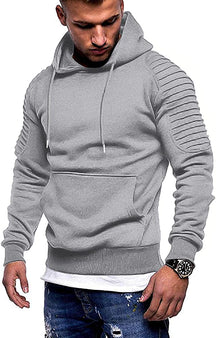COOFANDY Men's Workout Hoodie Lightweight Gym Athletic Sweatshirt Fashion Pullover Hooded With Pocket Coofandy's Light Gray X-Small 
