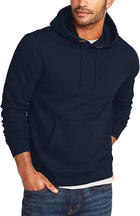 COOFANDY Men's Athletic Hoodie Long Sleeve Drawstring Sports Pullover Hooded Casual Fashion Sweatshirt with Pockets Fashion Hoodies & Sweatshirts Coofandy's Navy Blue Small 