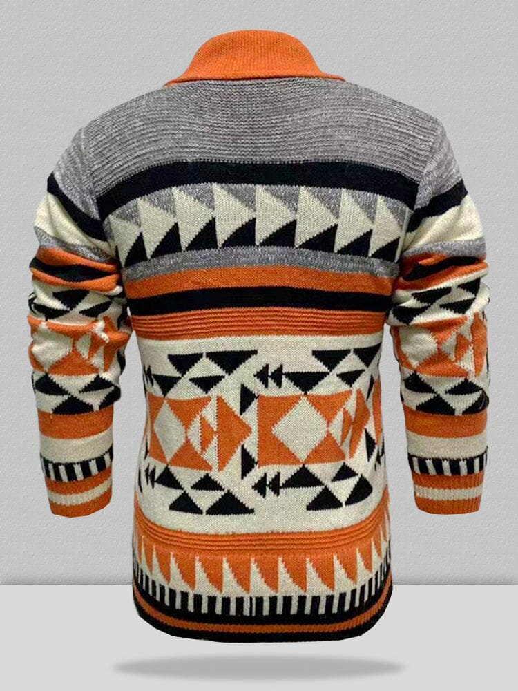 Coofandy Long Sleeve Lapel Jacquard Sweater coofandystore 