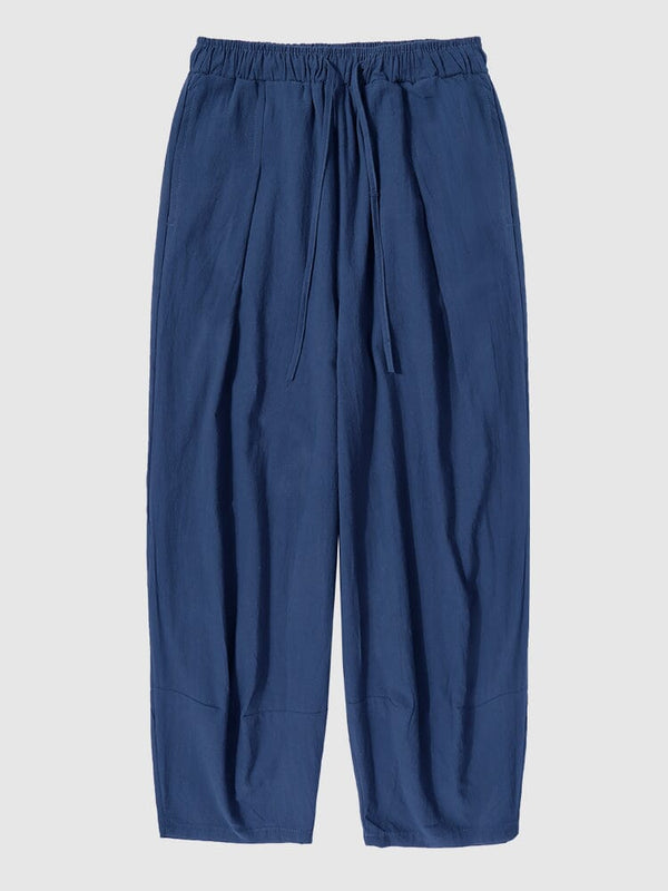Coofandy casual bloomers linen pants coofandystore Navy Blue M 