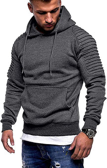 COOFANDY Men's Workout Hoodie Lightweight Gym Athletic Sweatshirt Fashion Pullover Hooded With Pocket Coofandy's Dark Gray X-Small 