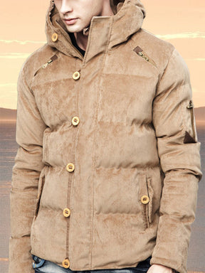 Hooded Corduroy Warm Jacket