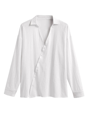 Linen Style Solid Casual Shirt