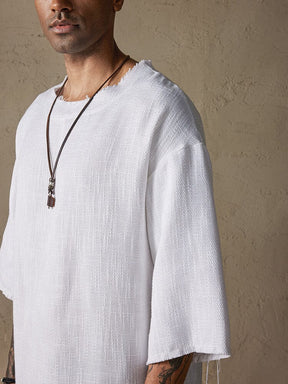 Solid Color Loose Fit Cotton Linen Top Shirts coofandystore 