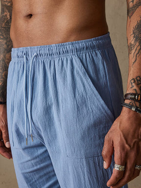 Cotton Linen Casual Drawstring Shorts Pants coofandystore 