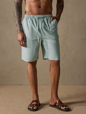Cotton Linen Beach Drawstring Casual Shorts Shorts coofandystore 