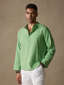 Cotton Style Long Sleeve Botton Shirt