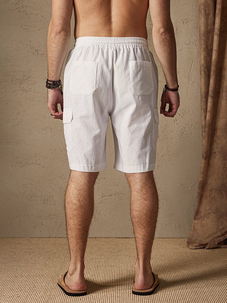 Linen Style Casual Shorts with Pockets Shorts coofandy 