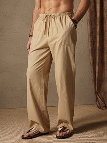 Cotton Linen Style Casual Pants Pants coofandystore Khaki S 